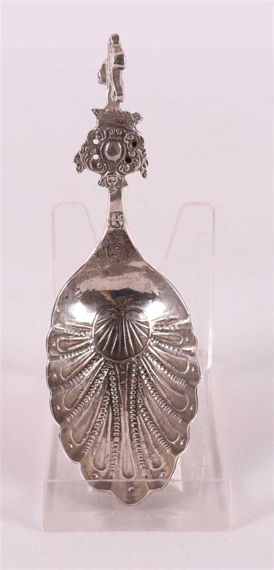 A silver cream spoon, Friesland, 18th century. - Image 3 of 4