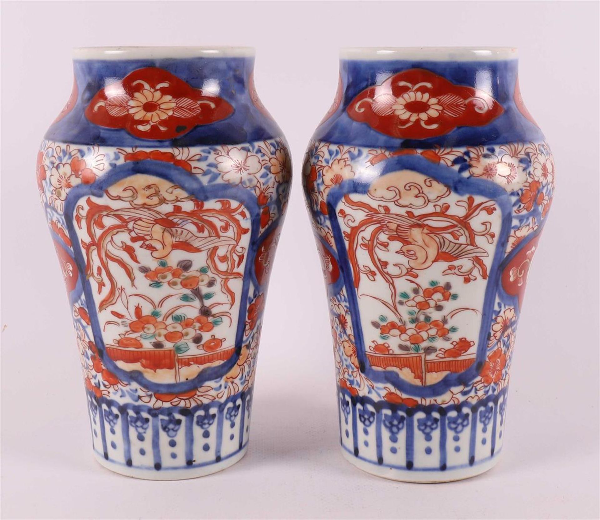 A pair of porcelain Imari vases, Japan, Meiji, late 19th century. - Image 2 of 6