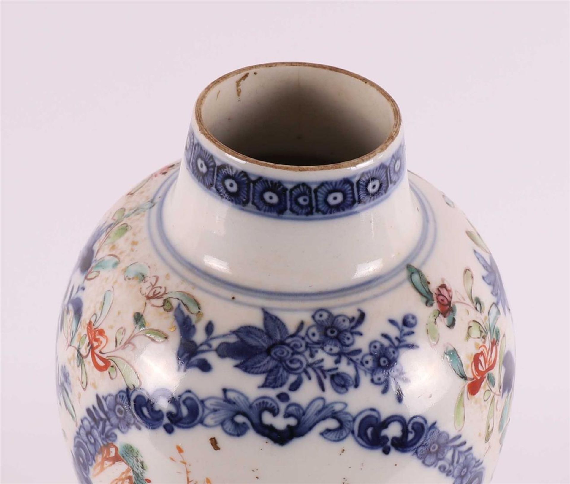 A porcelain baluster-shaped 'Mandarin' vase, China, Qianlong, 18th century. - Image 6 of 8