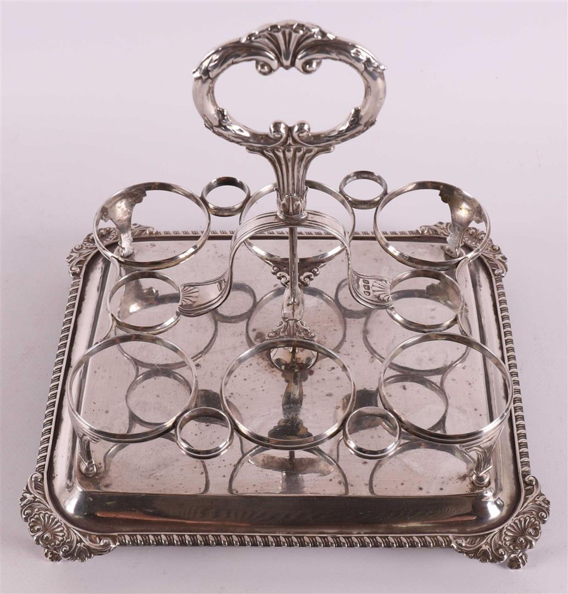 A table set with silver frames and silver case, England, London, - Image 6 of 10