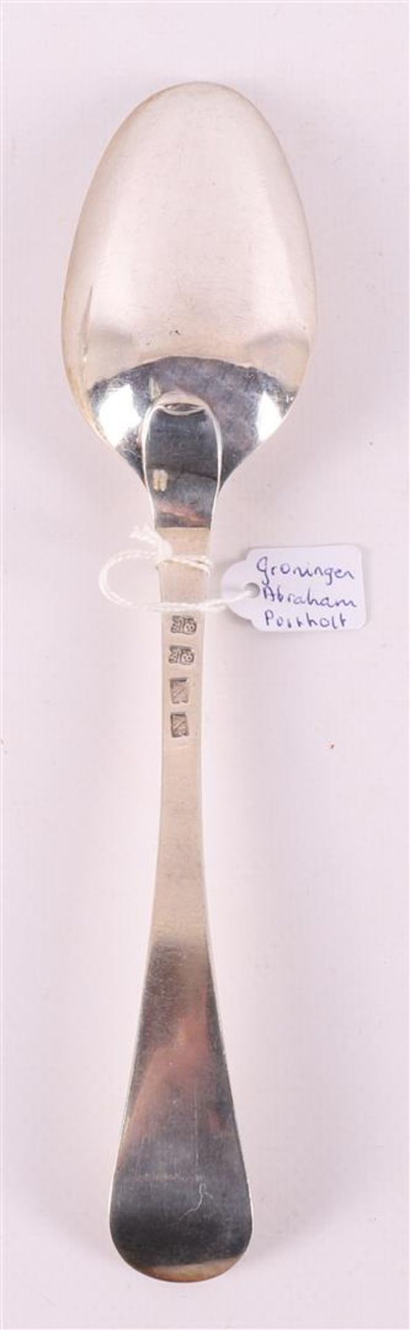 Three 1st grade silver spoons 925/1000, Groningen, year letter 1787-1788. - Image 4 of 4