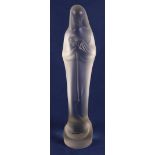 A satin-finished pressed glass Madonna with child, design: Stef Uiterwaal (1889-
