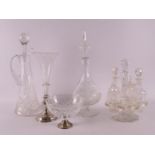 A lot of various crystals, including carafe and table set, around 1900.
