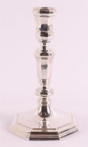 A second grade 835/1000 silver single-light candlestick in Louis XIV style,