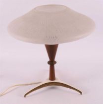 A vintage design table lamp with satin glass shade, 1950s.