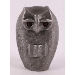 An aluminum sculpture of an owl, Willy Ceysens (1929-2007),