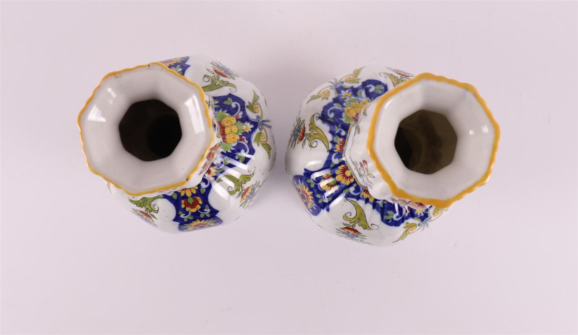 A pair of earthenware so-called 'knob vases', France. - Image 6 of 6