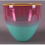 A polychrome blow vase, unique 1993. Design: Winnie Teschmacher (1958),