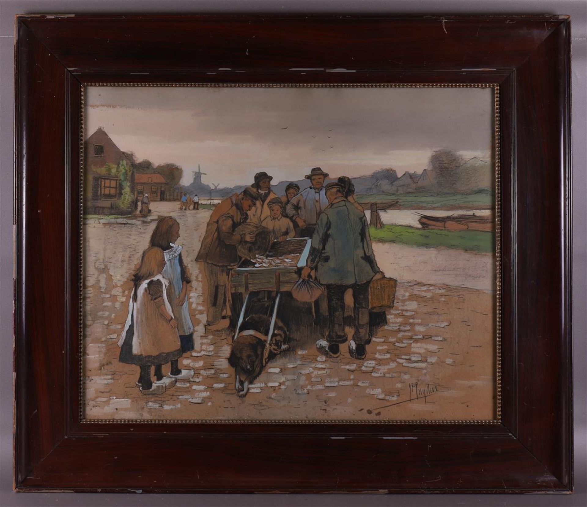 Snijders, J.P. 'Fish seller with cart',