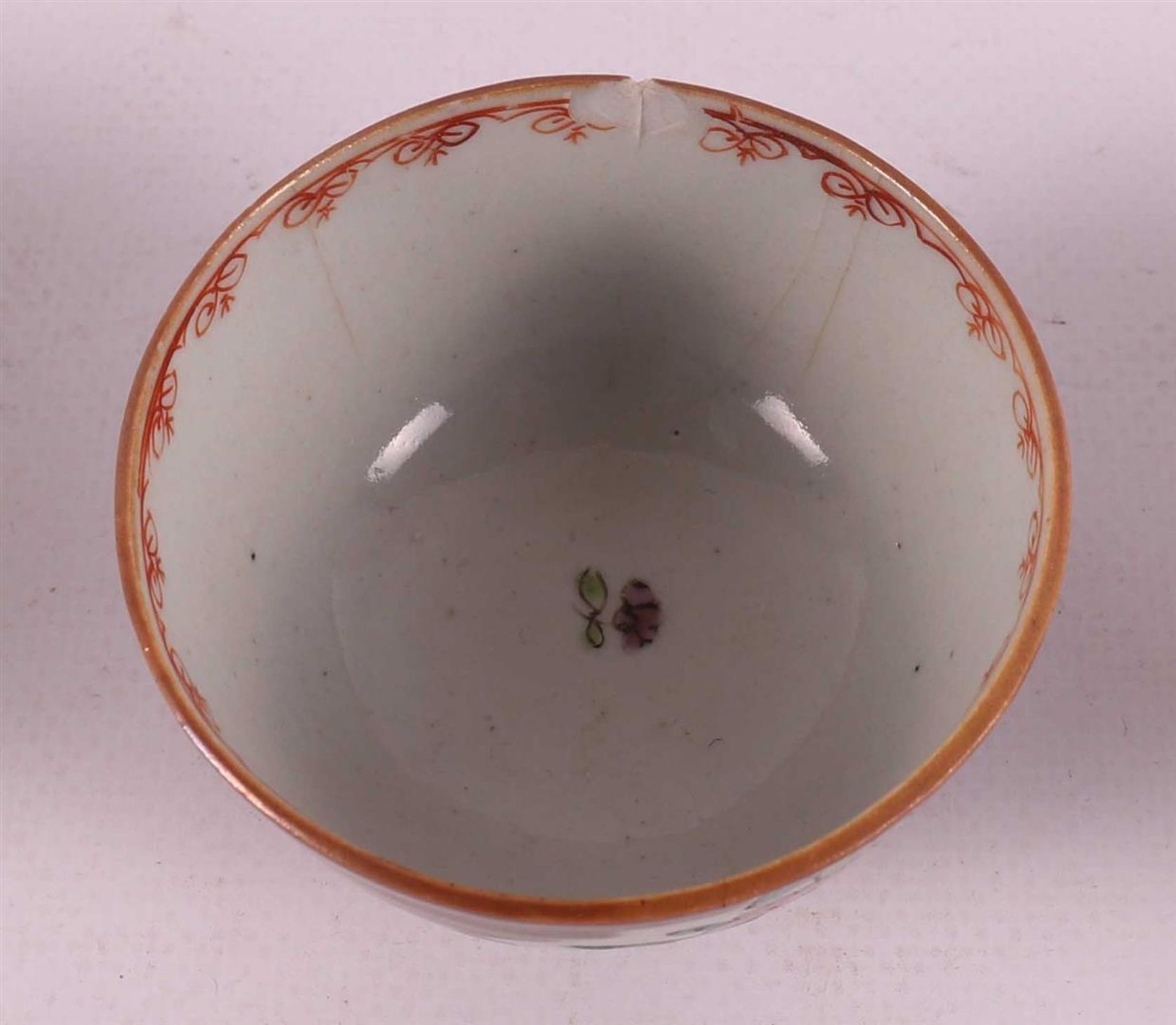 Seven famille rose porcelain cups and saucers, Batavia porcelain, China, - Image 18 of 27