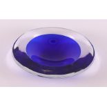 A blue and clear glass 'Crystal Graal Design' serica bowl, Olaf Stevens 1999