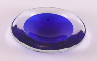 A blue and clear glass 'Crystal Graal Design' serica bowl, Olaf Stevens 1999