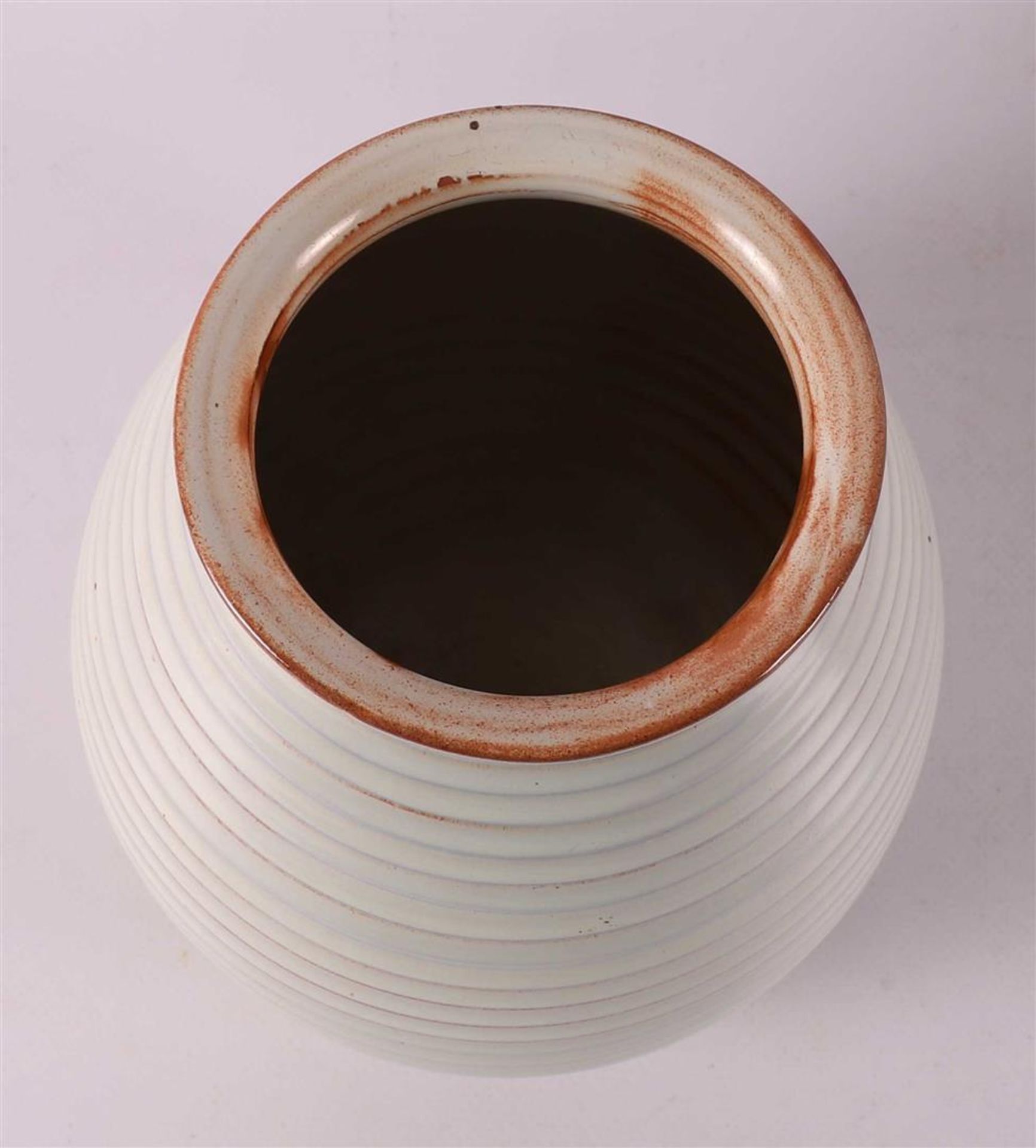 ADCO. A gray earthenware spherical vase, mid 20th century - Image 6 of 10