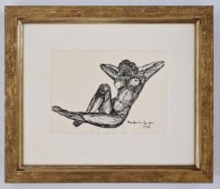 European school 2nd half 20th century 'Female nude', 1968,