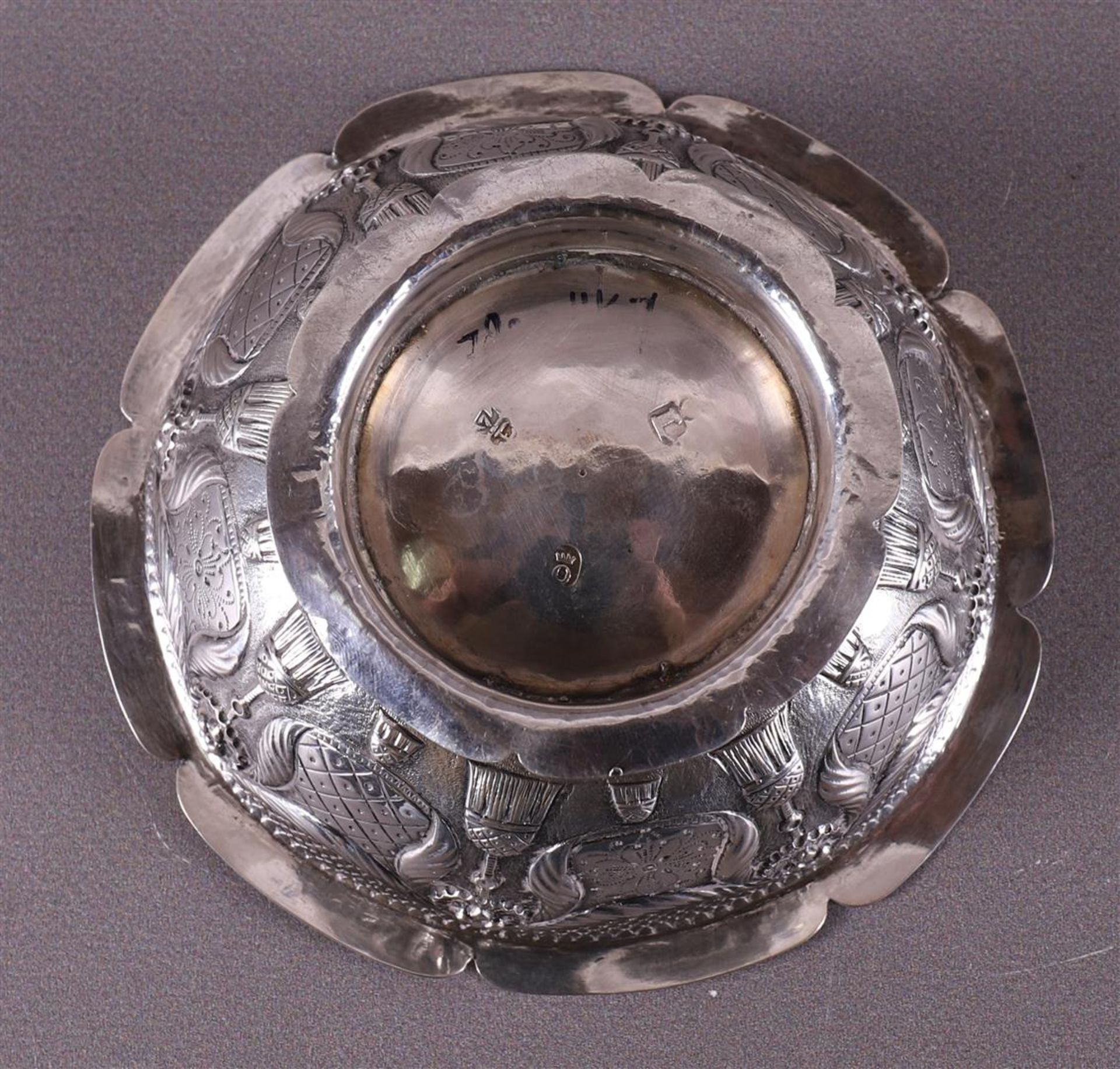 A silver round cream bowl, Friesland, 4th quarter 18th century. - Image 4 of 4