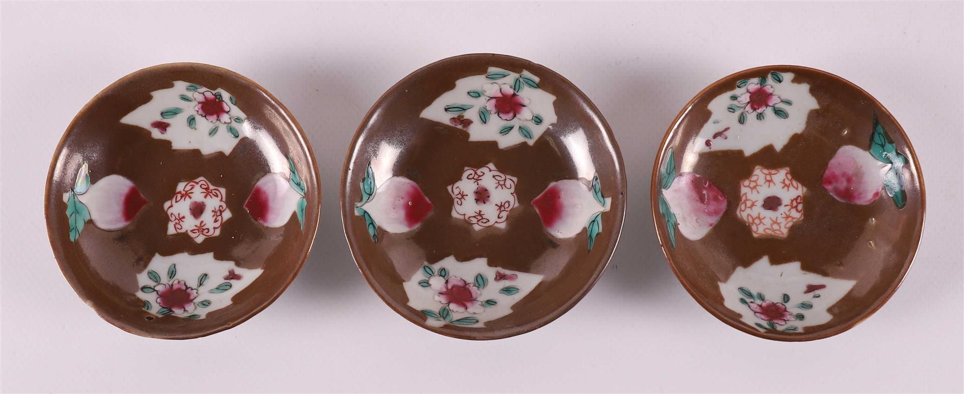 Seven famille rose porcelain cups and saucers, Batavia porcelain, China, - Image 2 of 27