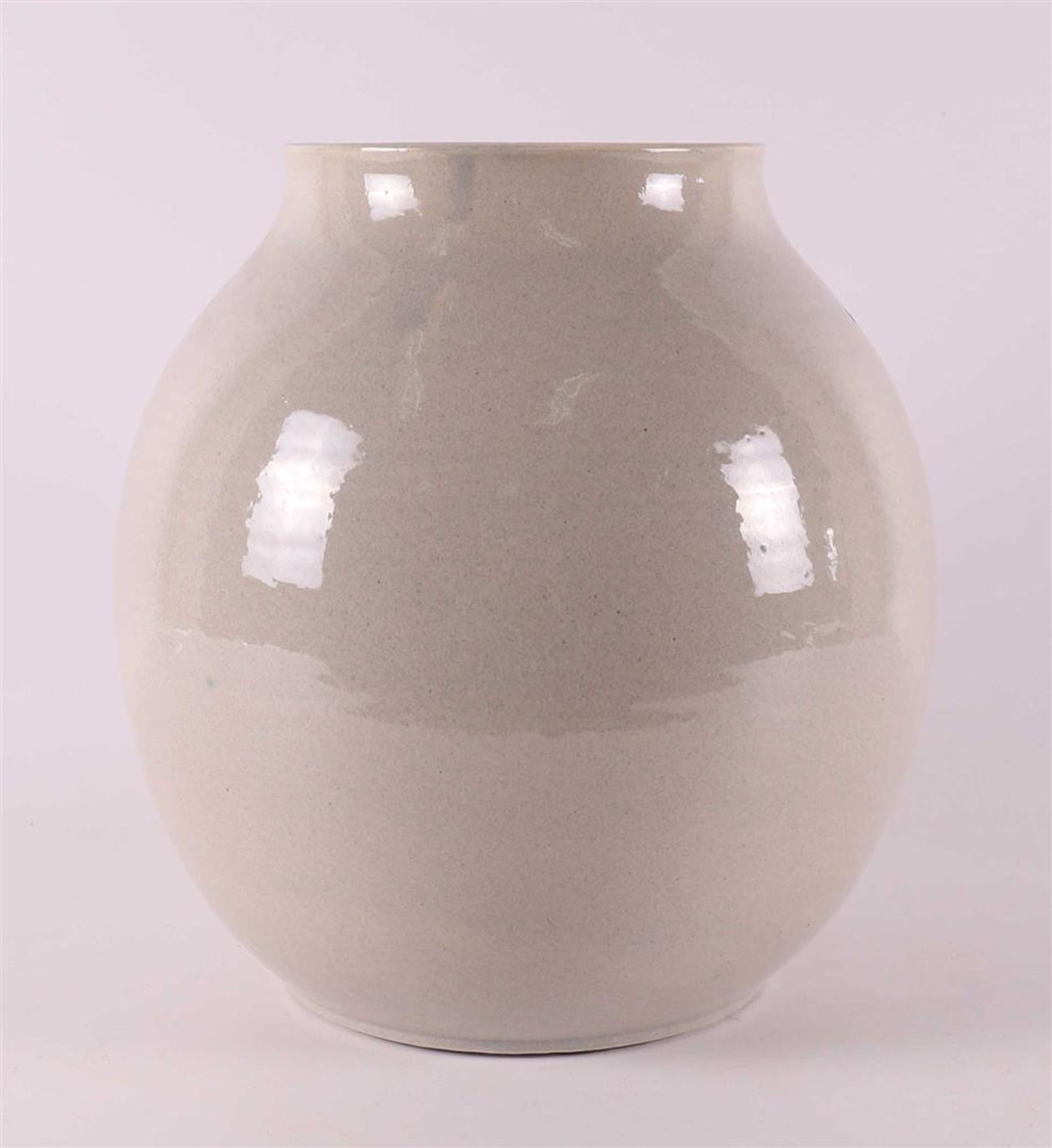 ADCO. A gray earthenware spherical vase, mid 20th century - Image 8 of 10