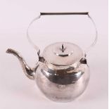 A silver-plated apple kettle, 19th century.