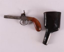 An ELG percussion pistol, Belgium, Liège, 19th century.