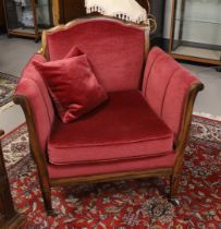 A pair of coromandel wood club chairs, Amsterdam school, ca. 1920.