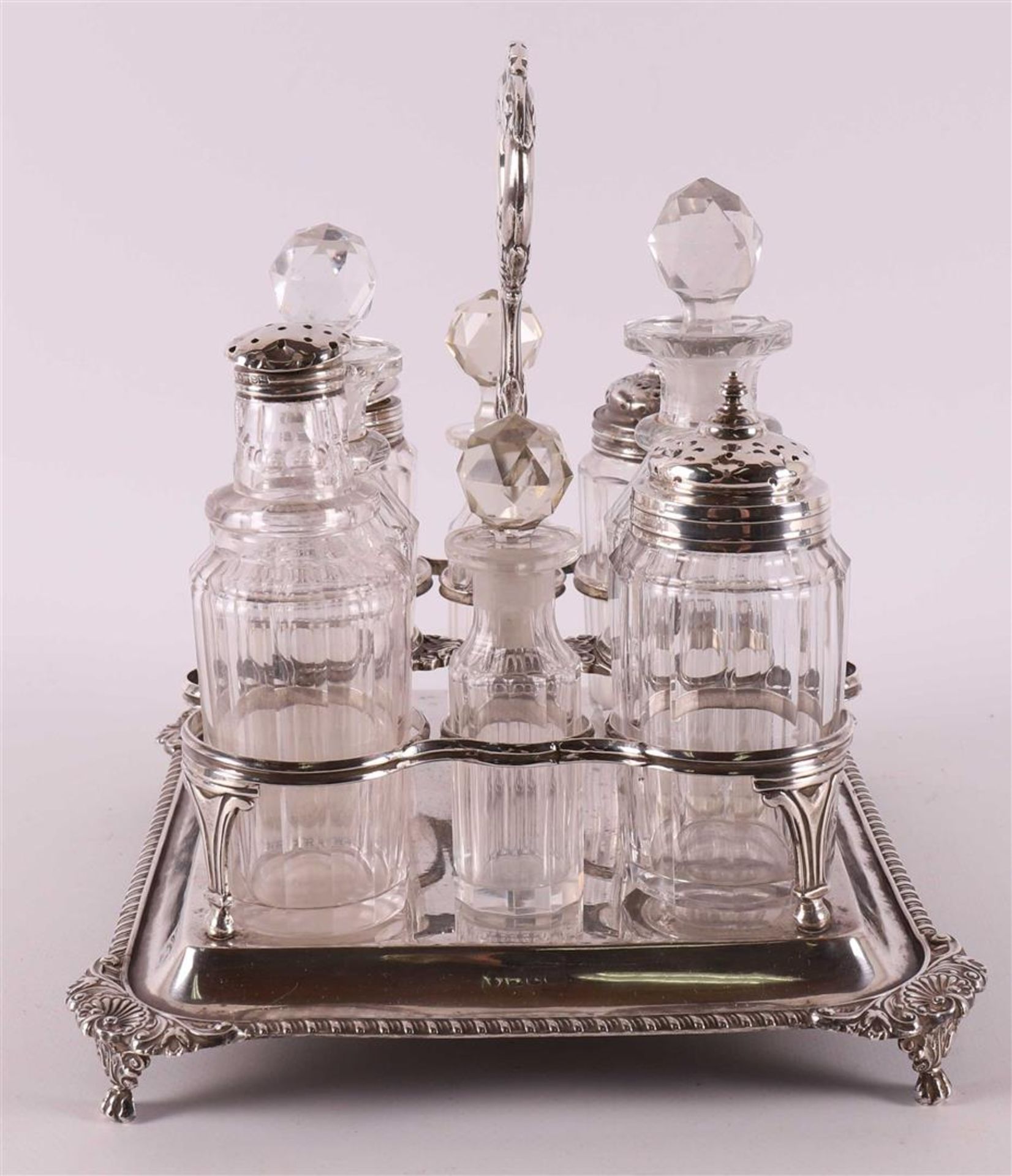 A table set with silver frames and silver case, England, London, - Image 4 of 10