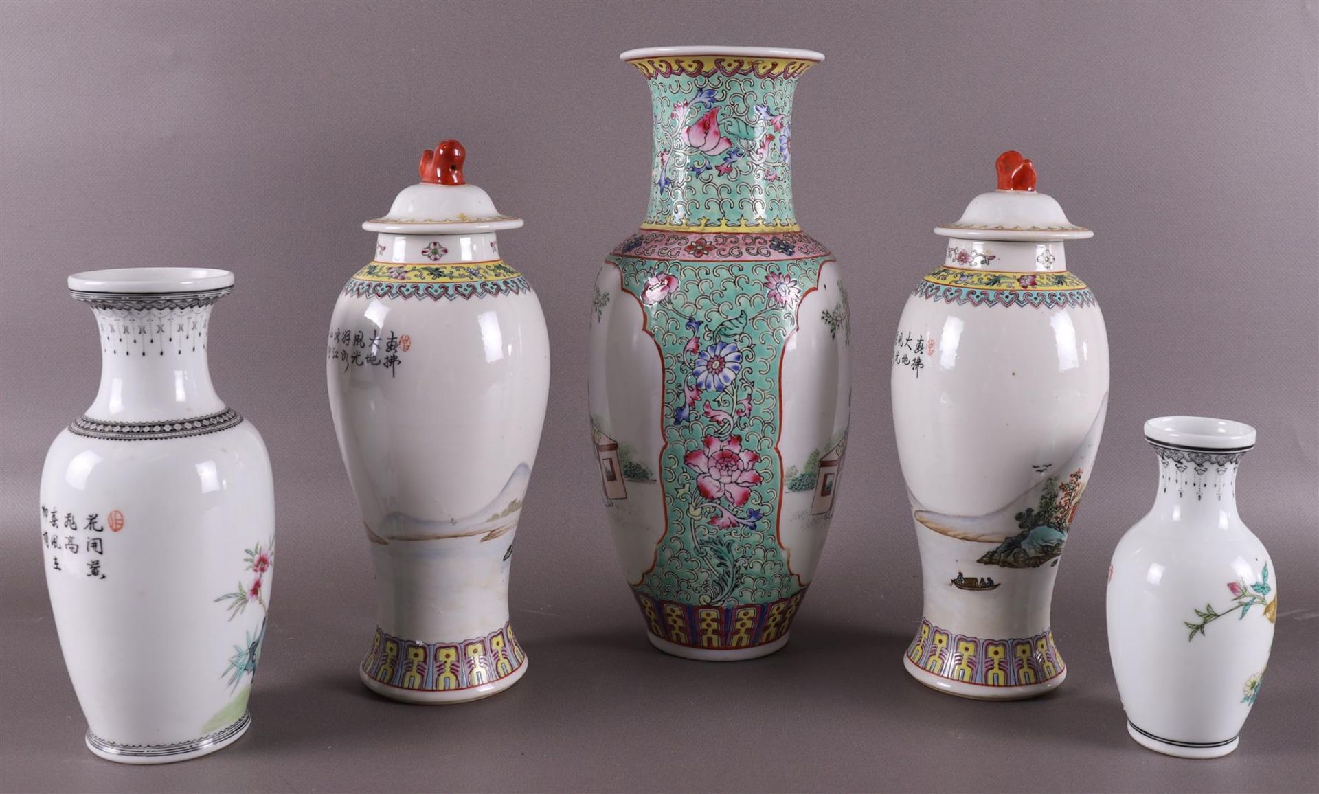 A lot of various porcelain vases, China, 20th century. - Image 4 of 10