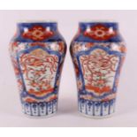 A pair of porcelain Imari vases, Japan, Meiji, late 19th century.