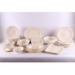 A white earthenware dinner service fragment, England, Wedgwood, model 'Edme', 20