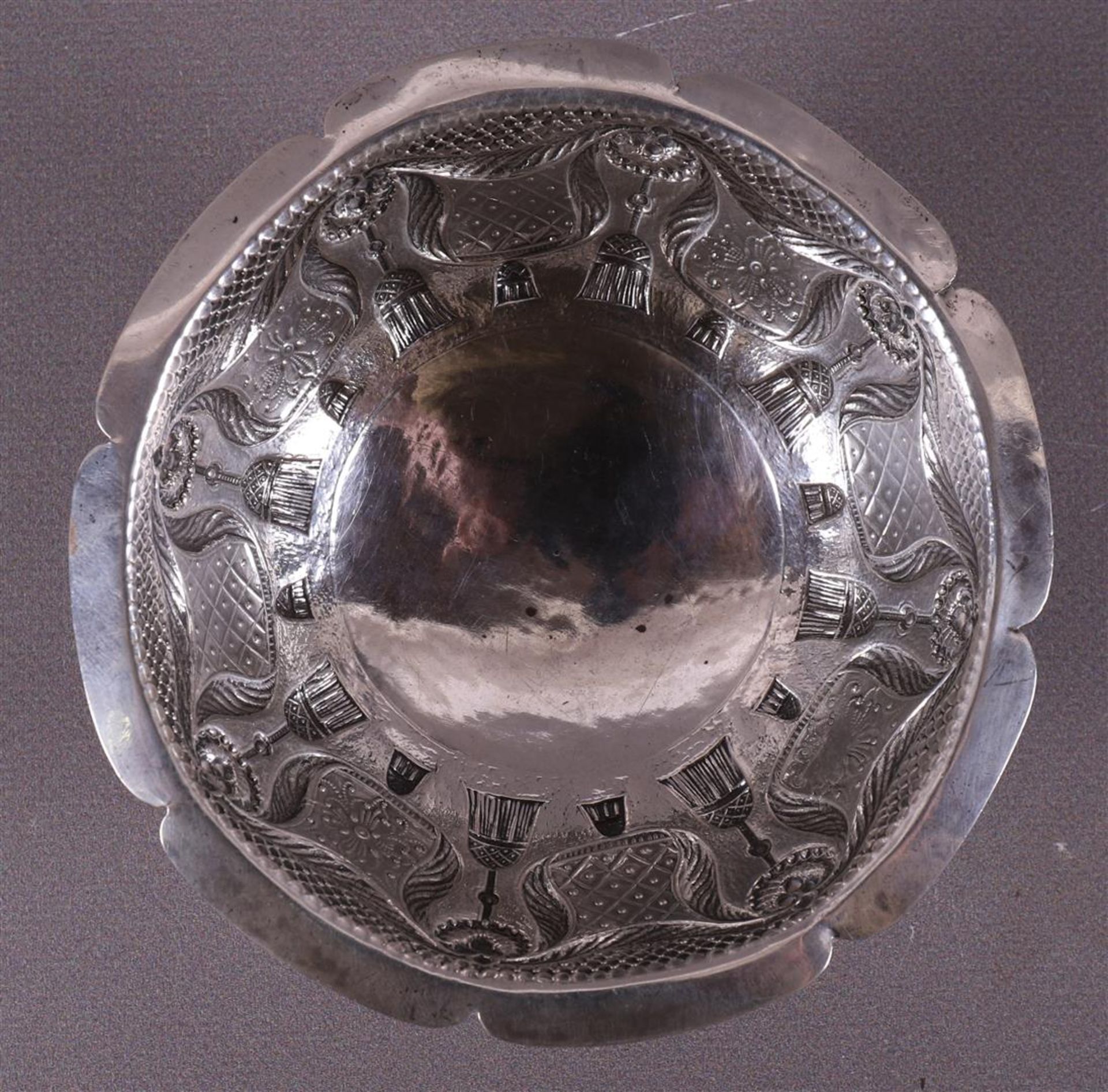 A silver round cream bowl, Friesland, 4th quarter 18th century. - Image 3 of 4