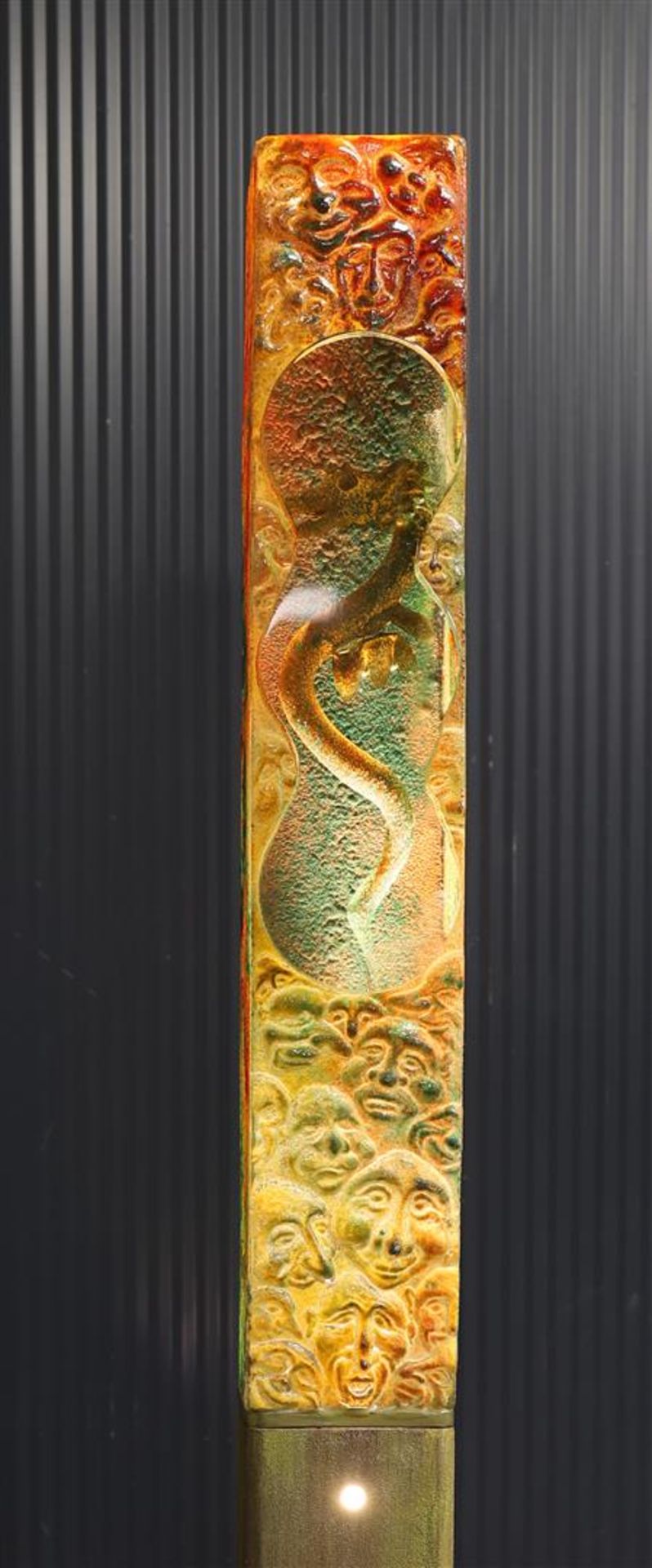 A polychrome solid glass floor lamp with seahorse, Kjell Engman1999. - Image 2 of 9