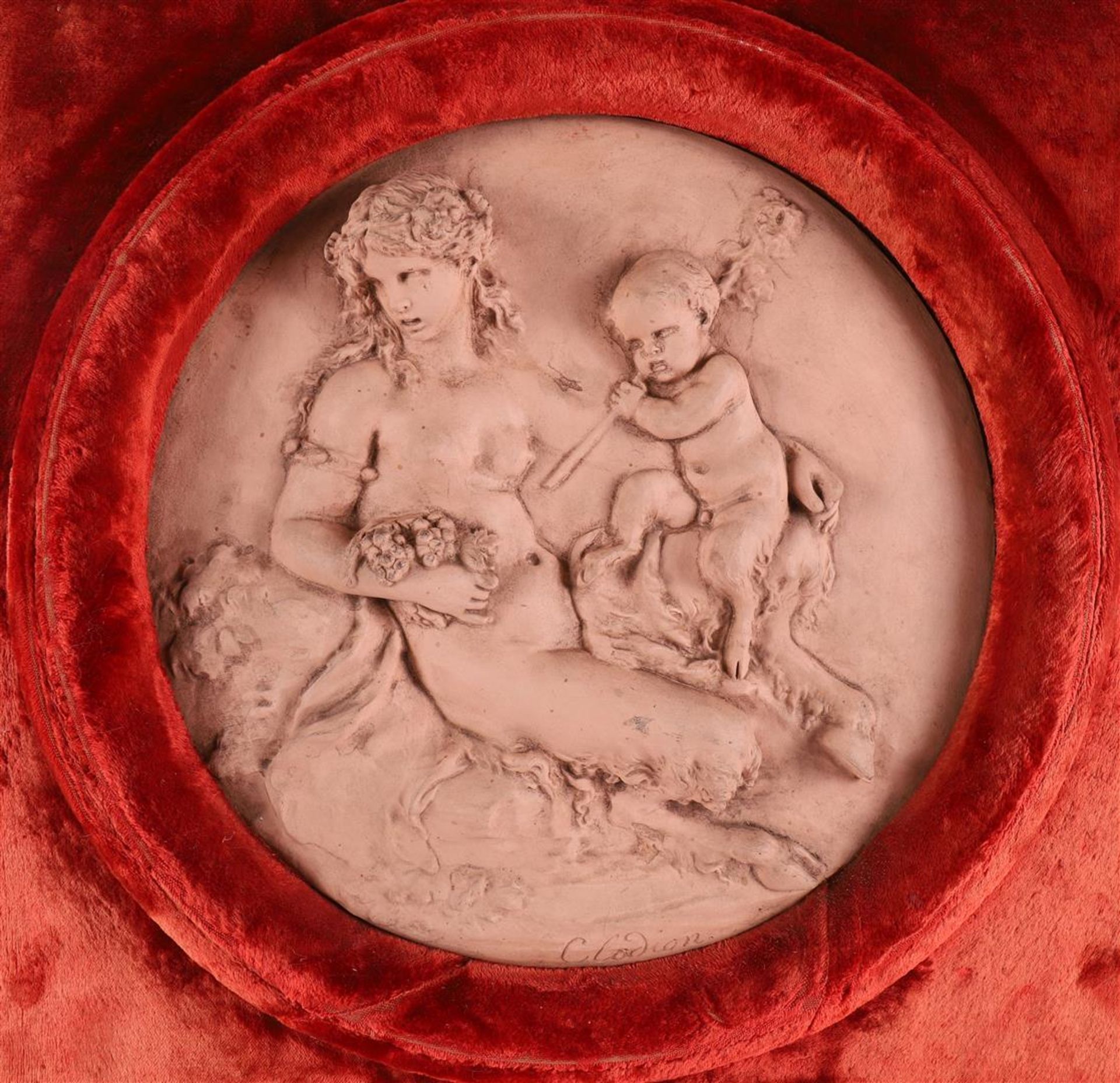 Claude Michel Clodion, France 1738-1814. Terracotta plaques with Bacchante. - Bild 2 aus 5