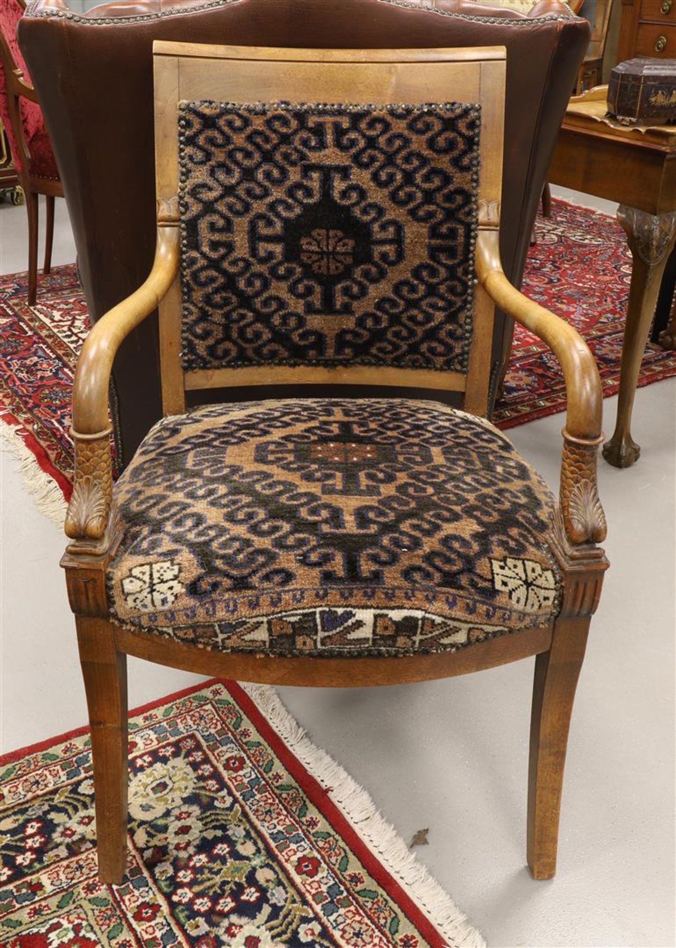 An armrest armchair, Holland, Empire, ca. 1820.