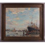 Schaap, Hendrik (Delft 1878-1955) 'Port view Rotterdam',