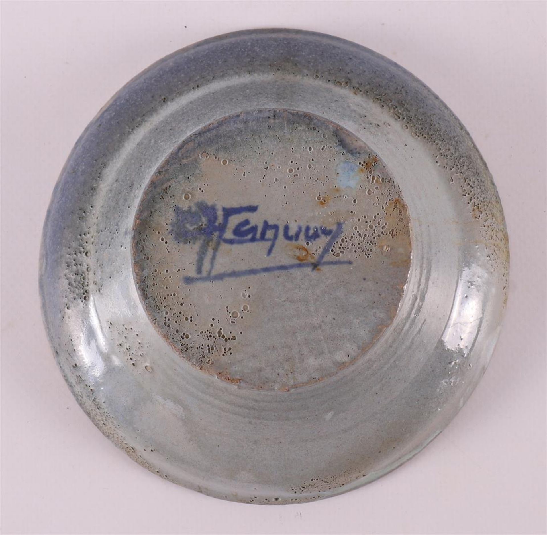 A gray/green glazed earthenware bowl, Chris Lanooy - Image 6 of 6