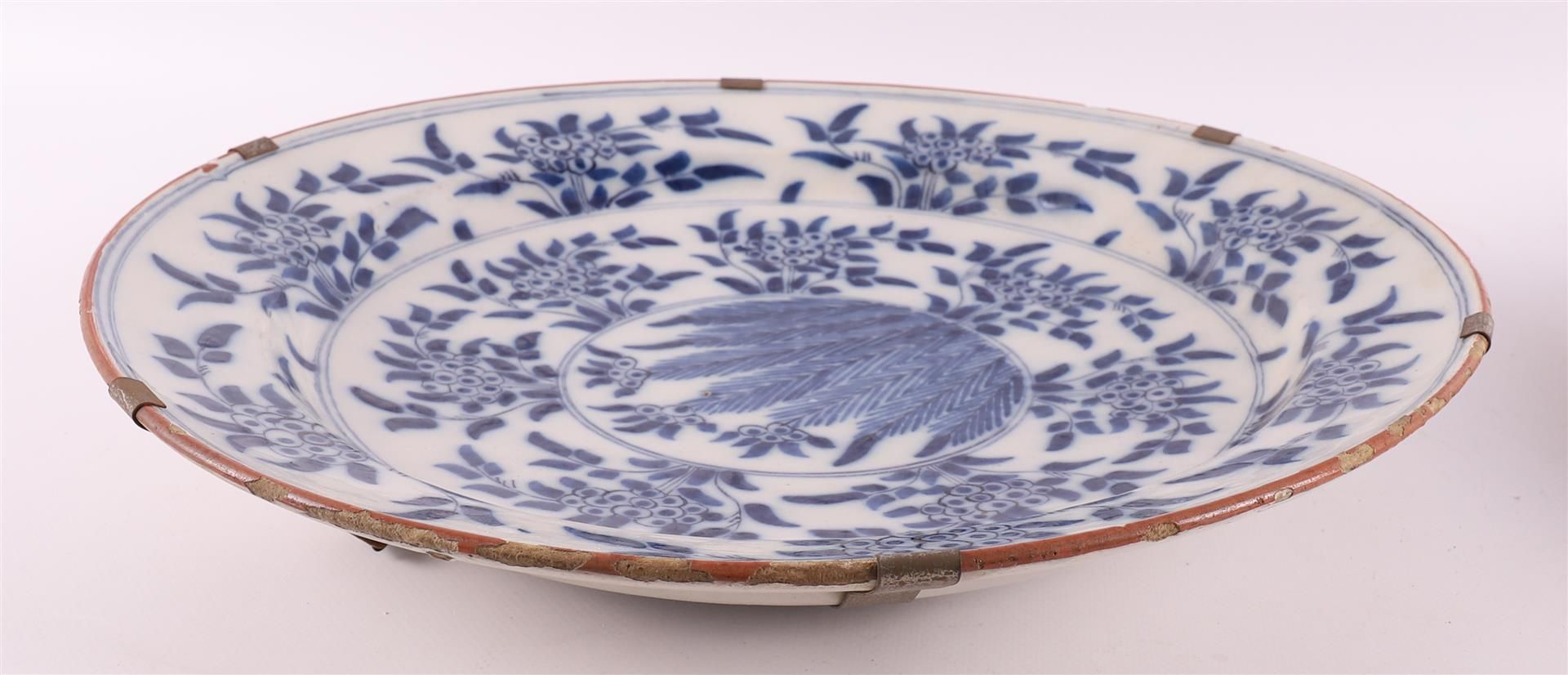 Three blue/white Delft earthenware 'Mimosa' dishes, Holland, 18th century. - Image 7 of 11