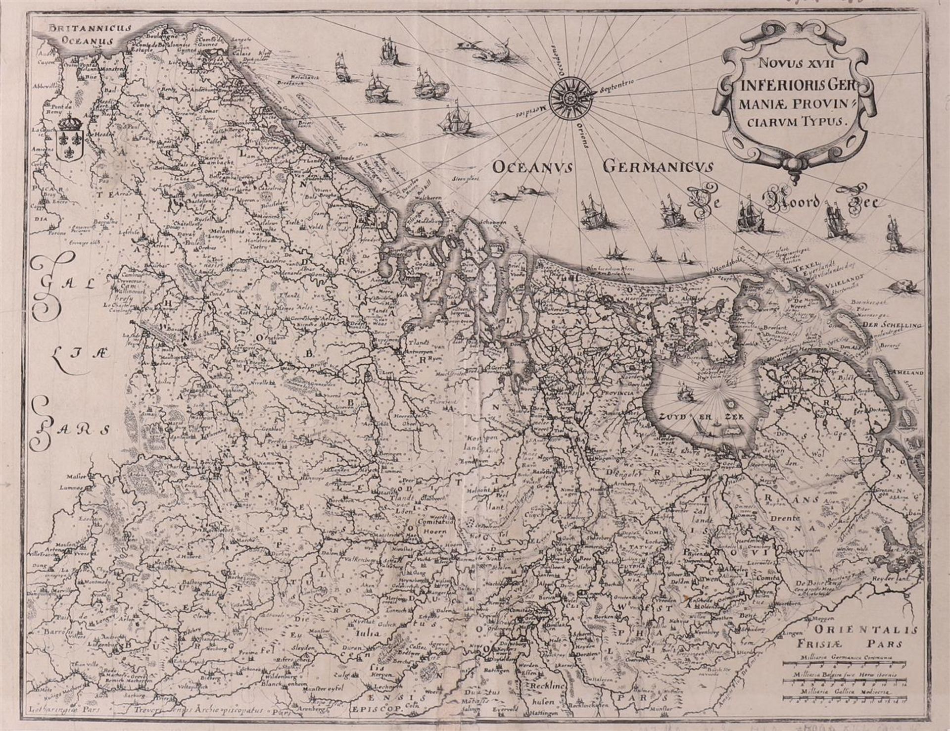 Topography. Novus XVII Inferioris Germaniae(..) Merian. 1659. - Bild 2 aus 5