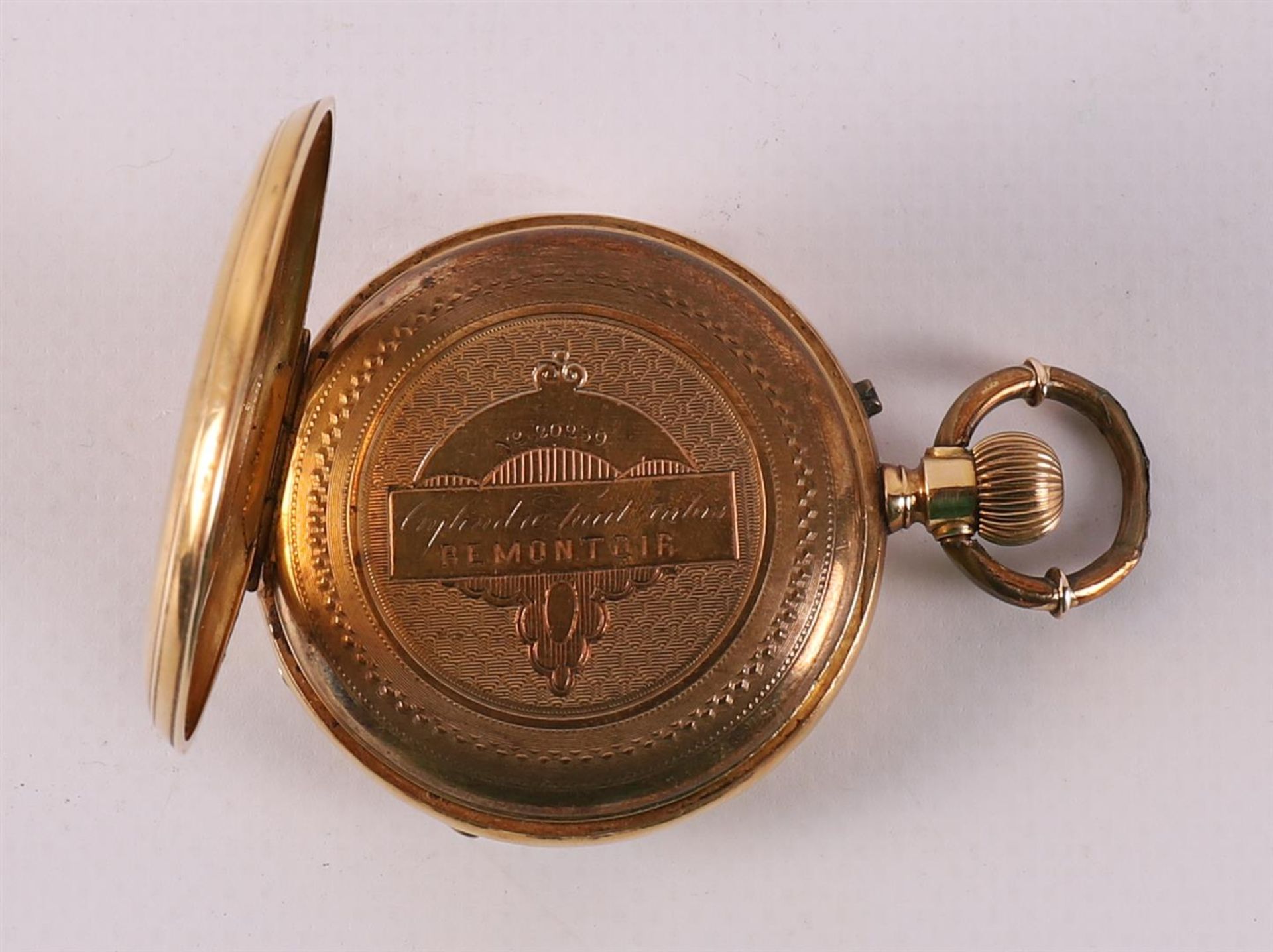 A Remontoir men's vest pocket watch in 18 kt gold case, late 19th century - Bild 3 aus 3