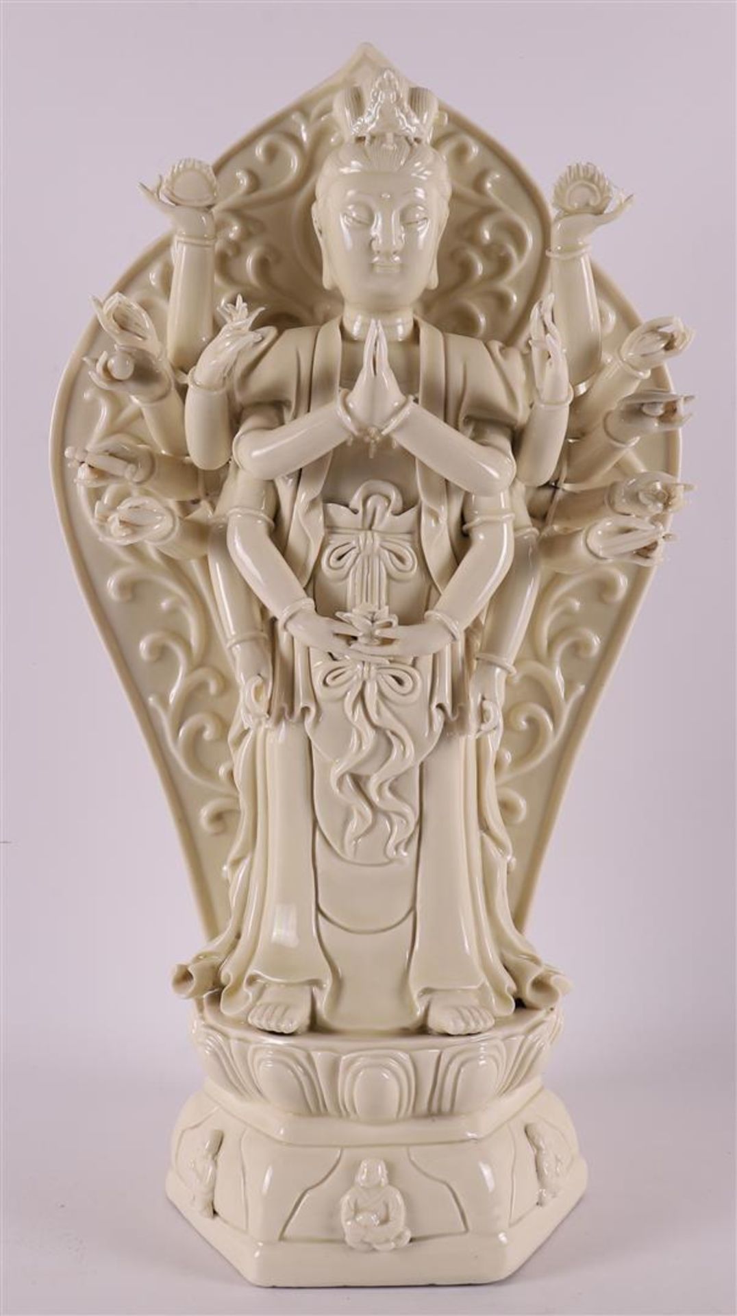 A blank Chinese multi-armed Kwan-yin Maha Gundiop lotus crown, China, 20th centu