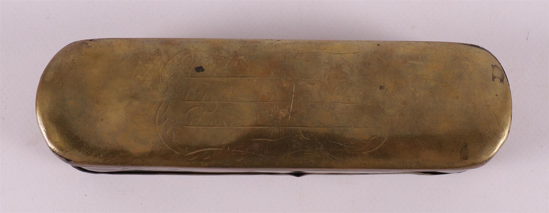 Two various brass tobacco boxes, 18th century. - Image 8 of 9
