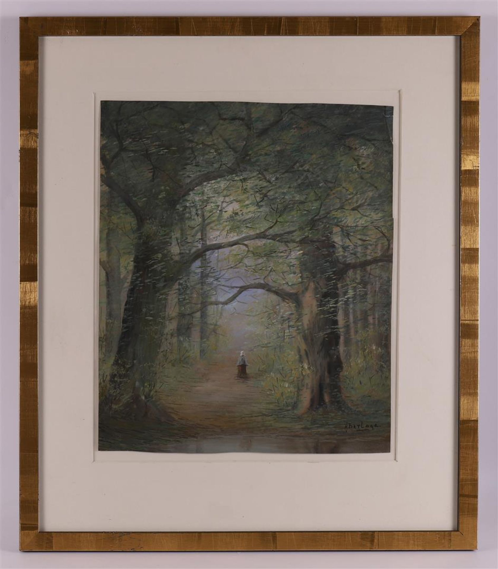 Berlage, Hendrik Petrus (Amsterdam 1856-1934) 'Woman in the forest',