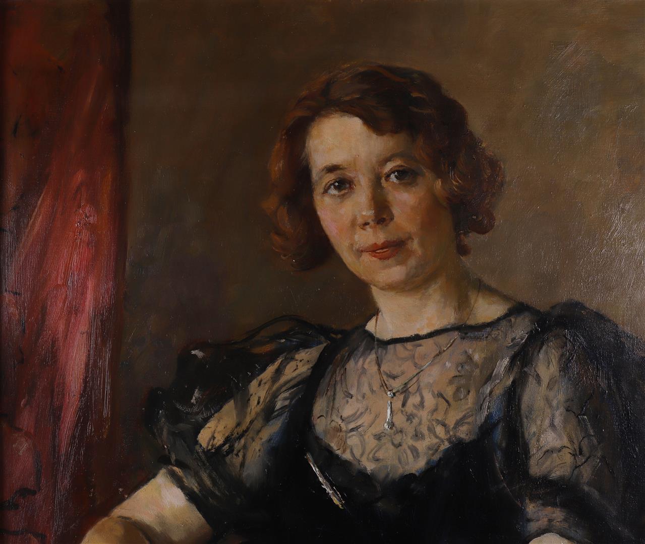 Lopez de Leao, Baruch Laguna (Amsterdam 1864-1943) 'Portrait of a lady', - Image 5 of 9