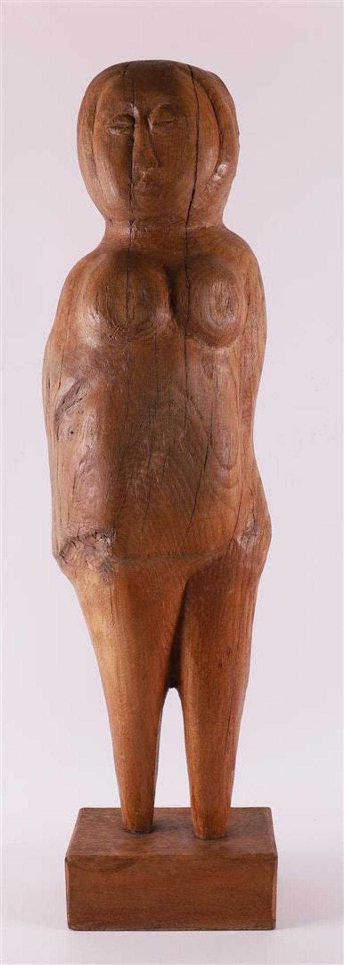 Eggen, Gene (1921-2000) A wooden sculpture of a woman, 2nd half of the 20th cent