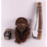 A lot of various ethnographic items, including masks, Africa, 20th/21st century