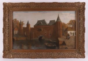 Koning, Arnold Hendrik (1860-1945) 'View of the gate in Amersfoort',