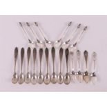 A lot of various second grade 835/1000 silver teaspoons, including early 20th ce