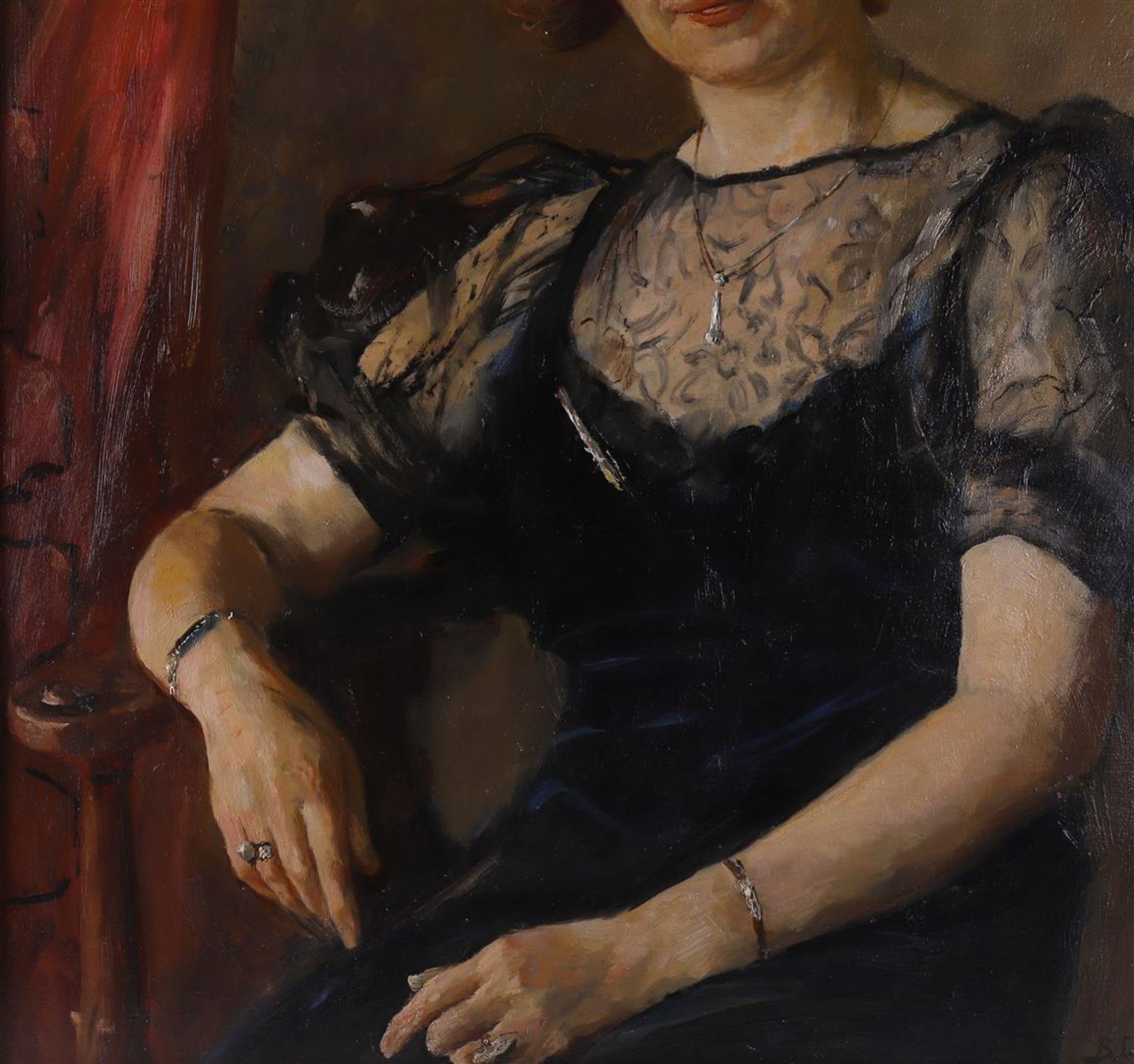 Lopez de Leao, Baruch Laguna (Amsterdam 1864-1943) 'Portrait of a lady', - Image 7 of 9