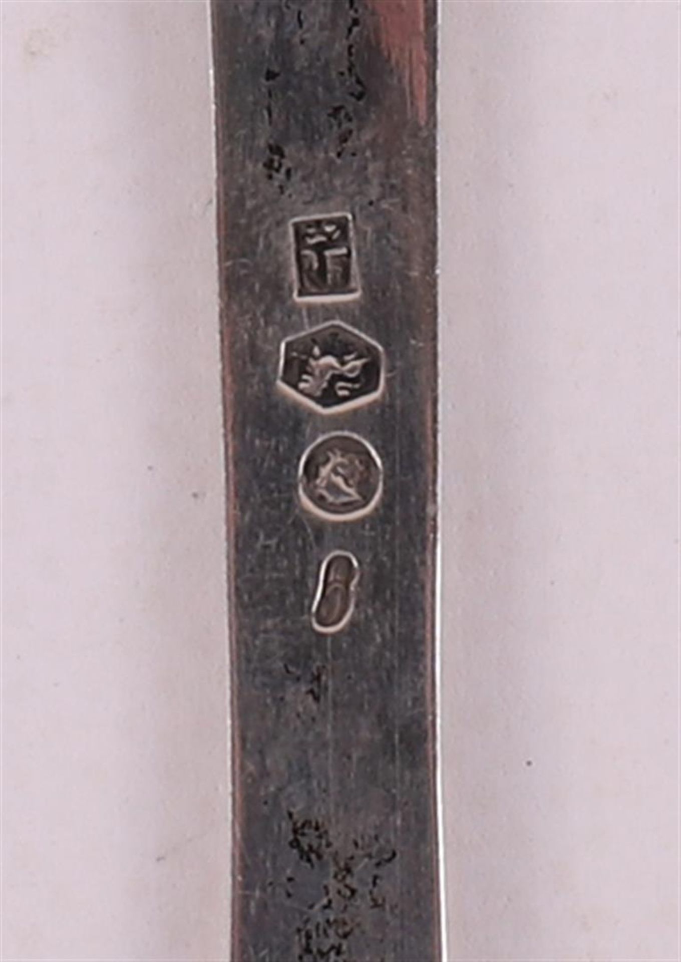 A second grade 835/1000 silver birth spoon, Friesland, Sneek, 19th century - Bild 3 aus 3