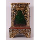 A gilded metal relic display cabinet, China 19th/20th century.