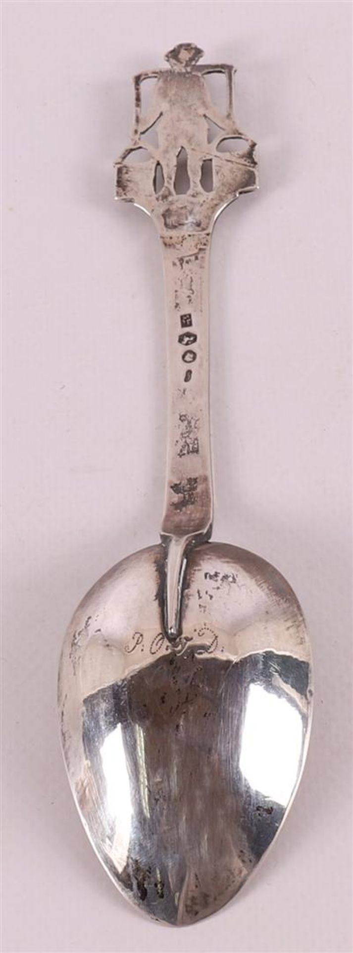 A second grade 835/1000 silver birth spoon, Friesland, Sneek, 19th century - Bild 2 aus 3