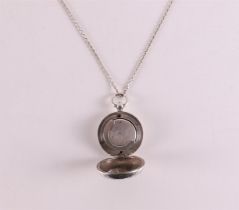 A silver anchor necklace with a 1st grade 925/1000 silver coin holder